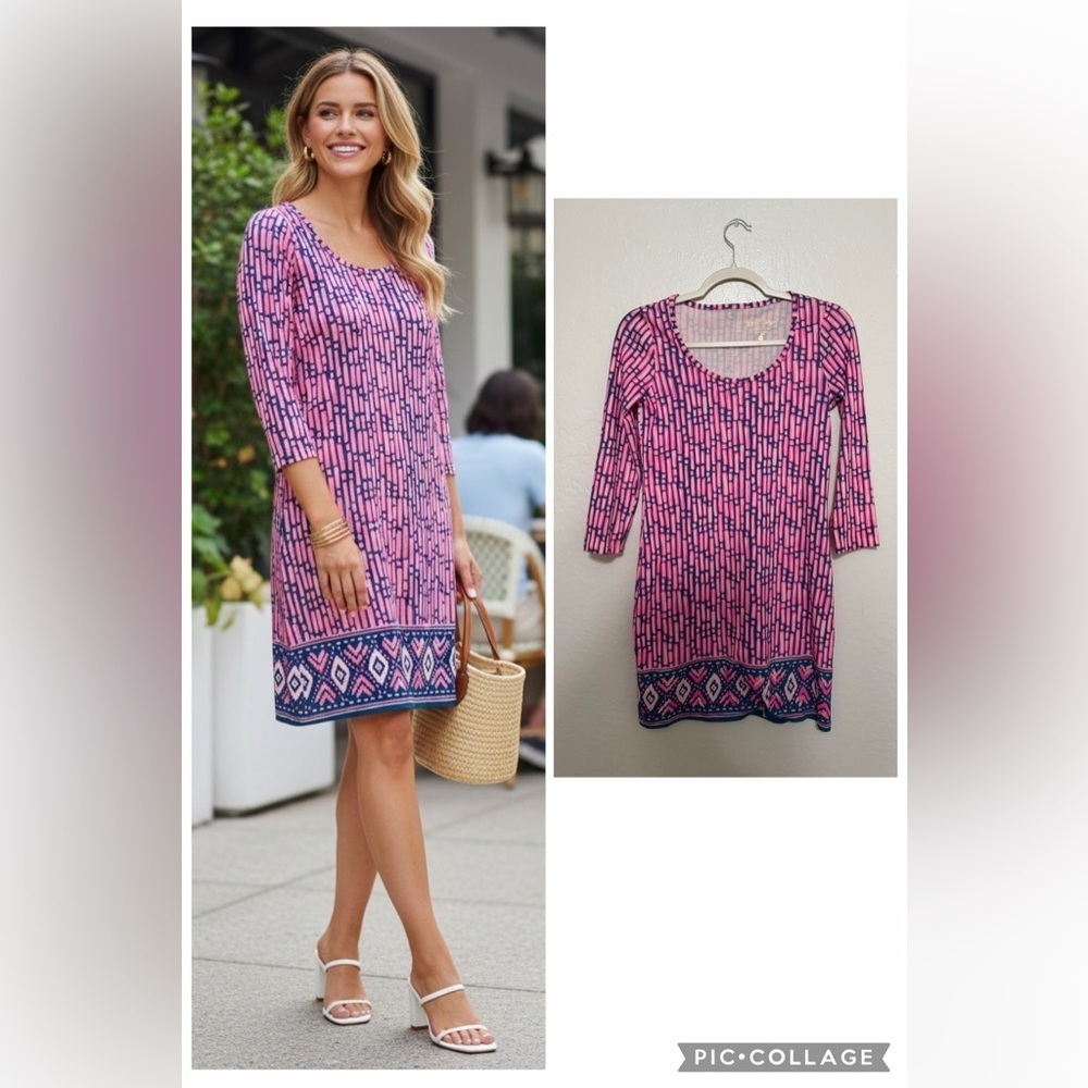 Lily Pulitzer Pink Beacon 100% Pima Cotton Dress size XXS